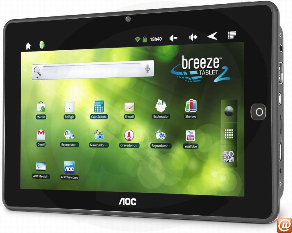 MW0821 - Tablet AOC Breeze 8 MW0821 Android 2.3 Gingerbread ARM Cortex A8 Core 1.20GHz Tela Capacitiva Multi-toque Desbloqueado